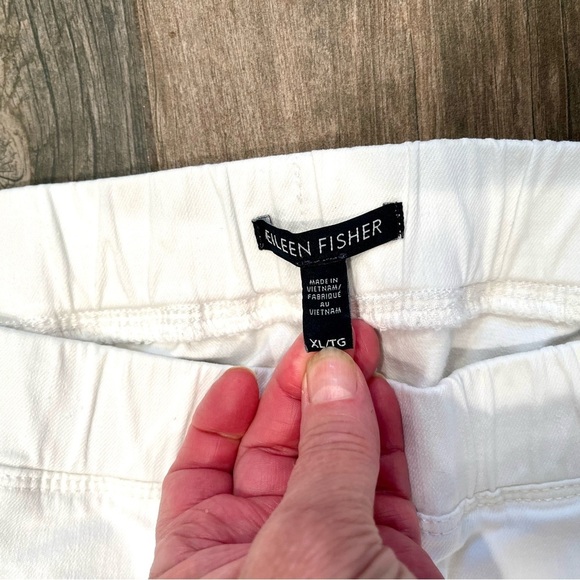 Eileen Fisher Organic Cotton Skinny Pull On Jeggings Denim Jeans Size XL White - Picture 5 of 12